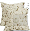 Yxuiyal Fall Pillow Covers Set of 2 18x18 Brown Pumpkin Linen