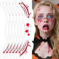Halloween Scary Glitter Freckles 6 Pcs Scars Stitches Face Tattoo Sparkle