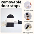 ELYXKY Rubber Door Stopper King-Size 2PCS Heavy-Duty Non-Slip Black