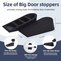 ELYXKY Rubber Door Stopper King-Size 2PCS Heavy-Duty Non-Slip Black