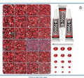 Worthofbest 11000Pcs Red 2-5mm Flatback Resin Rhinestones for Crafting
