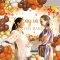 AIBIIN Baby Shower Pumpkin Backdrop Yellow 70.8x43.3 inch Fall Decor