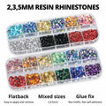 Worthofbest 11000Pcs Red 2-5mm Flatback Resin Rhinestones for Crafting