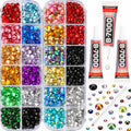 Worthofbest 11000Pcs Red 2-5mm Flatback Resin Rhinestones for Crafting