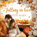 AIBIIN Baby Shower Pumpkin Backdrop Yellow 70.8x43.3 inch Fall Decor