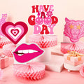 Sinmoe 9pcs Hot Pink Preppy Honeycomb Table Centerpiece Party Decor