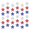 hhdatc 4th of July Hollow Out Star Banner Red Silver Blue Paper Decor