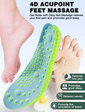 MARRDO 4D Cloud Soles Insoles Soft Shock Arch Support Blue Men 10-11 Women 11.5