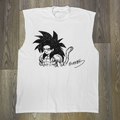 Toriyama 'Ssj 4 Goku' Vintage White Cut-Off Tee