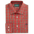 LAUREN Ralph Lauren Kids Plaid Dress Shirt, Size 12R/Red