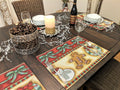 DaDa Bedding Set of 4-Pieces Gingerbread Sweets Holiday Woven Tapestry Placemats 13” x 19” (12917)