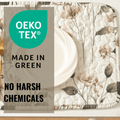 DaDalogy Enchanted Meadow Placemats - Set of 4, Floral Elegance in Beige, Rose, and Soft Green, Premium Soft Microfiber, Perfect for Any Meal, 13x19 Inches
