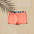 Ideology Big Girls Floral-Trim Swim Boyshorts, L(14)/Orange