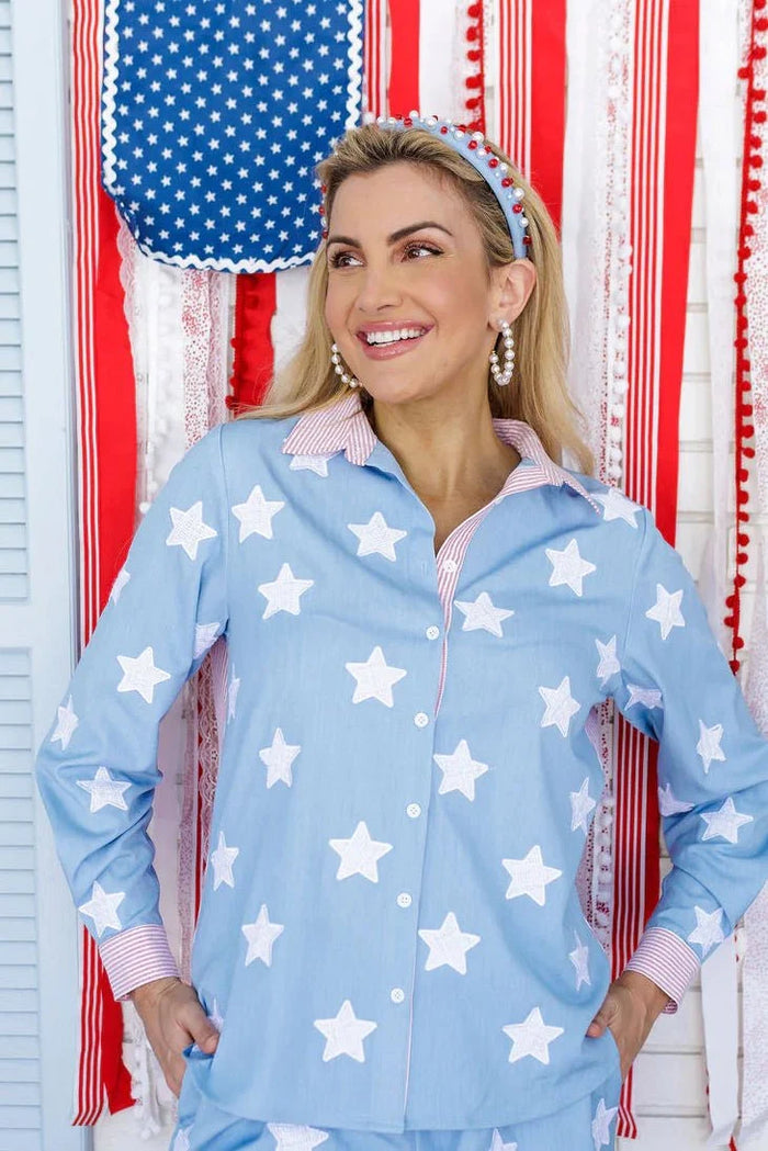 Brianna Cannon Old Glory Button Down Shirt
