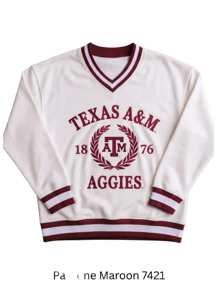 *Pre Order* Brianna Cannon Texas A&M Heritage V-Neck Pullover