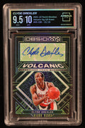 Clyde Drexler 2021-22 Panini Obsidian Volcanic Signatures Electric Etch Green #22 #13/15 (Arena 9.5 | Autograph )