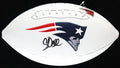 Corey Dillon Signed Patriots Logo Football (Beckett)