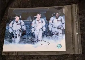 Dan Aykroyd, Bill Murray, Ernie Hudson Ghostbusters Signed 8x10 Photo with coa