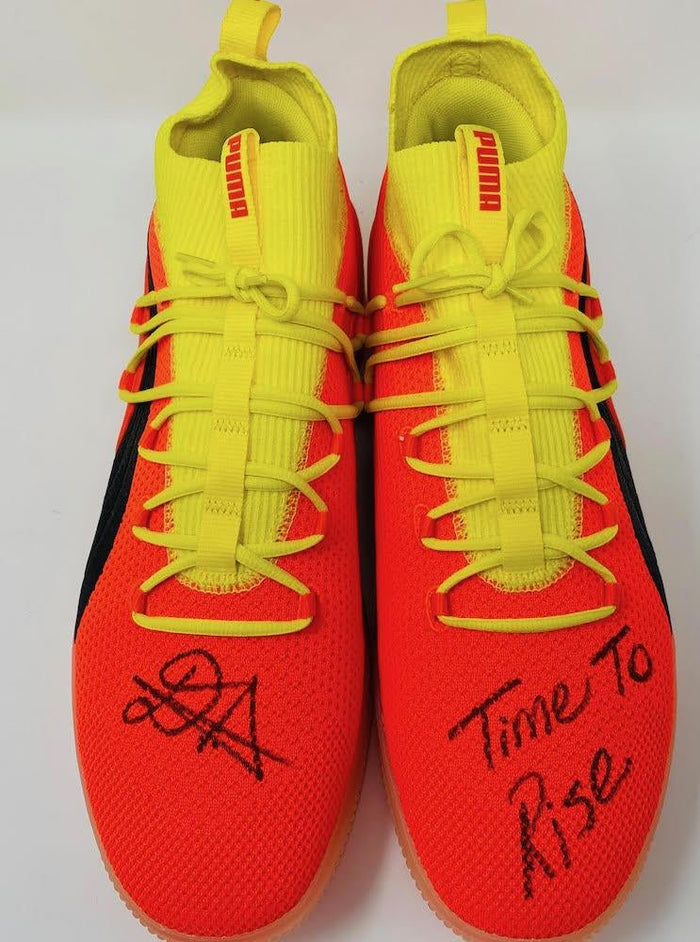 Deandre Ayton Signed Puma Clyde Basketball Shoes Inscribed "Time To Rise" (Game Day Legends & Steiner) Limited Edition #1/22
