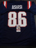 Devin Asiasi New England Patriots Autographed Custom Football Jersey JSA W coa