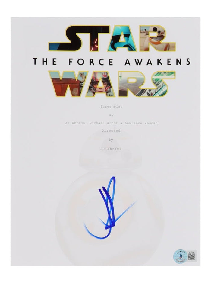 J.J. Abrams Signed Force Awakens 8x10 Script Cover (Beckett)