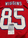 Jermaine Wiggins Patriots Signed Inscribed Jersey (JSA COA)
