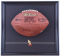 Jerry Rice Signed NFL Football Display with Pin (JSA)