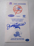 Joe Torre Yankees Signed Program (TAA COA)