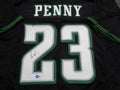 Rashaad Penny Philadelphia Eagles Autographed Custom Football Jersey Beckett Hologram