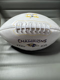 Ray Lewis Signed Team Logo Football (COA)
