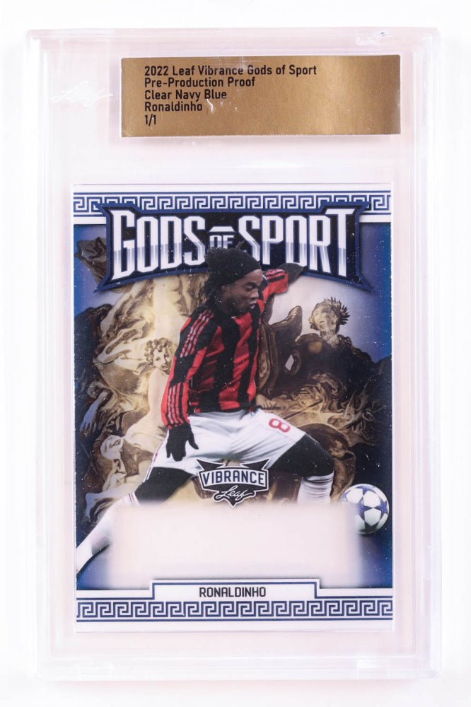 Ronaldinho 2022 Leaf Gods of Sport Proof Navy, 1/1 (Leaf)
