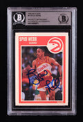 Spud Webb Signed 1989-90 Fleer #6 (BGS)