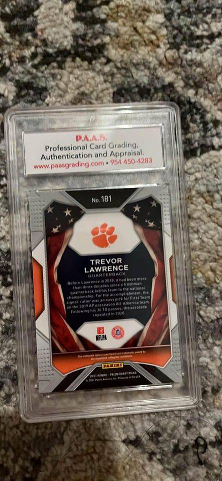 Trevor Lawrence 2021 Panini Prizm Draft Picks #181 All-Americans RC (PAAS 9.5)