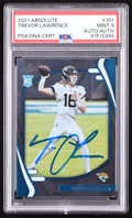 Trevor Lawrence Signed 2021 Absolute #101 RC (PSA 9)