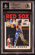 Wade Boggs Signed 2005 Topps Fan Favorites #125 (BGS)