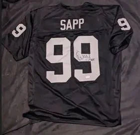 Warren Sapp Signed Black Custom Jersey (Fivestar COA)