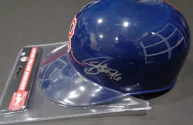 John Schreiber Red Sox Autographed Souvenir Helmet (Full Time COA)