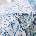 Tache cotton Floral Patchwork Blue Elegance Bedspread Coverlet Quilt Set (JHW-657)