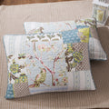 Tache 2-3 Piece Cotton Sky Breeze Pastel Blue Patchwork Quilt Set (JHW-684)