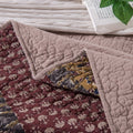 Tache Sunset Blooms Floral Patchwork Cotton Multi color Bedspread Quilt Set (JHW-825)
