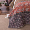 Tache Sunset Blooms Floral Patchwork Cotton Multi color Bedspread Quilt Set (JHW-825)