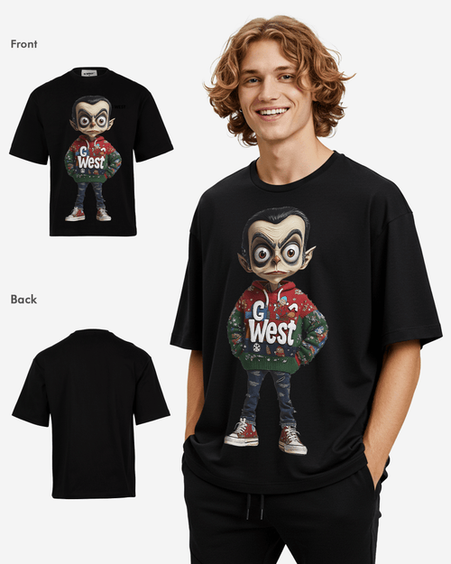 G West Quirky Claus Oversized T-Shirt Mens