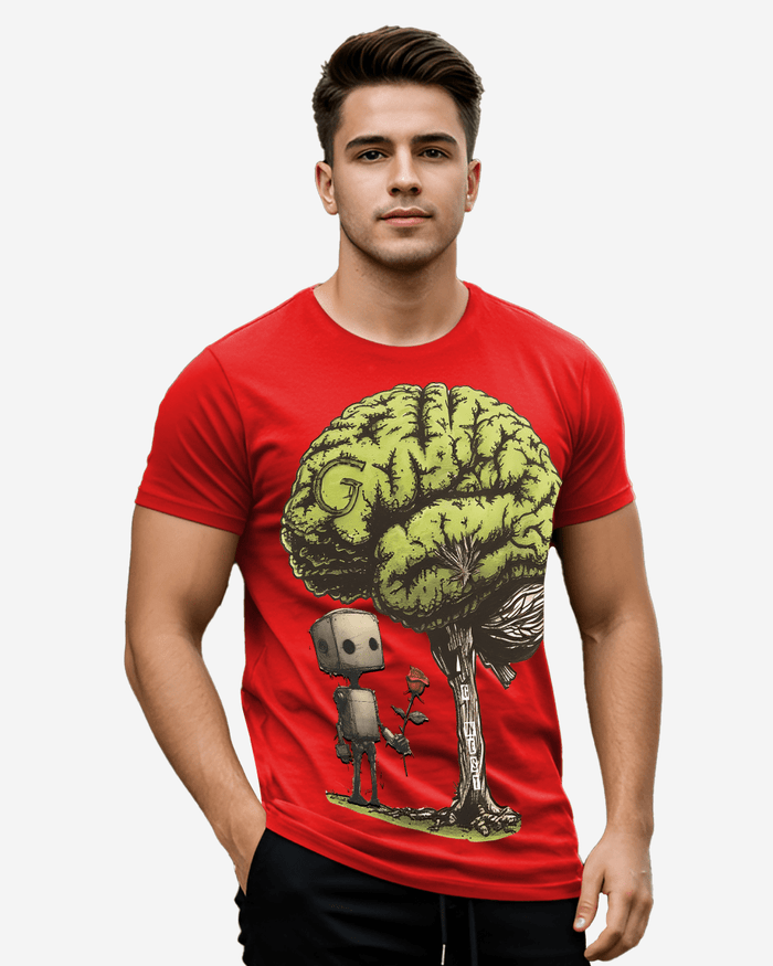 G West Regular Fit T Brain Front Graphic T Shirt Mens