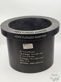 HDPE Flanged Adapter 11 in opening, 15 in Rad. 11 in H