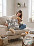 Lacourte I Just Want All the Dogs 18 x 18 Toss Decorative Pillow – Grey