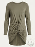 International Concepts Womens Twist Front High-Low Tunic Top,Size Large