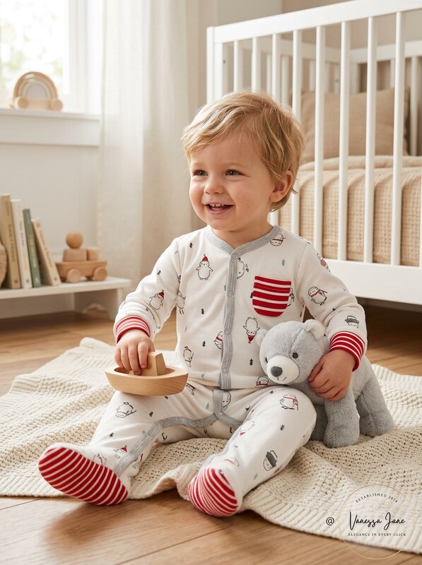 First Impressions Baby Boys Cotton Penguin Footed Coverall, 3-6 Mo