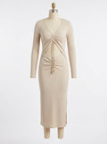 Nicholas Luisa Ruched Cutout MIDI Dress, Size Large