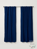 Skyline Velvet 50X 84 Inches Rod Pocket/Back Tab Window Curtain Panel in Navy