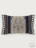 J Queen New York Linette Polyester Boudoir Decorative Throw Pillow 15X22, Blue